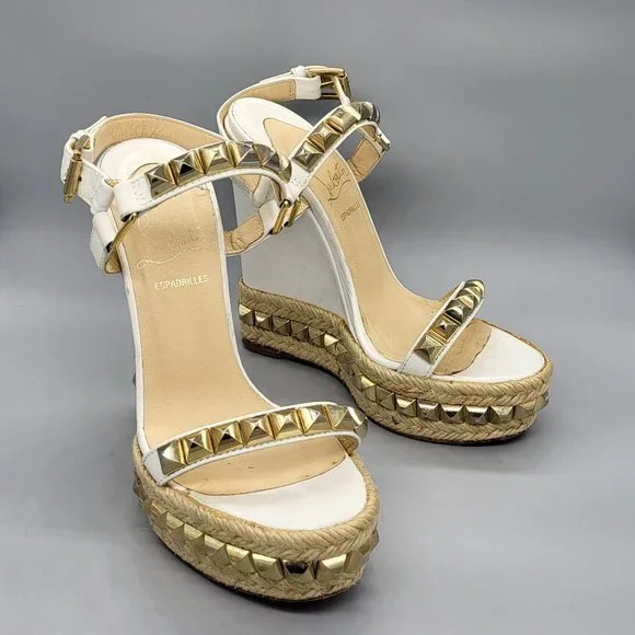 Christian Louboutin Shoes Christian Louboutin Cataclou Wedge Sandals Poshmark